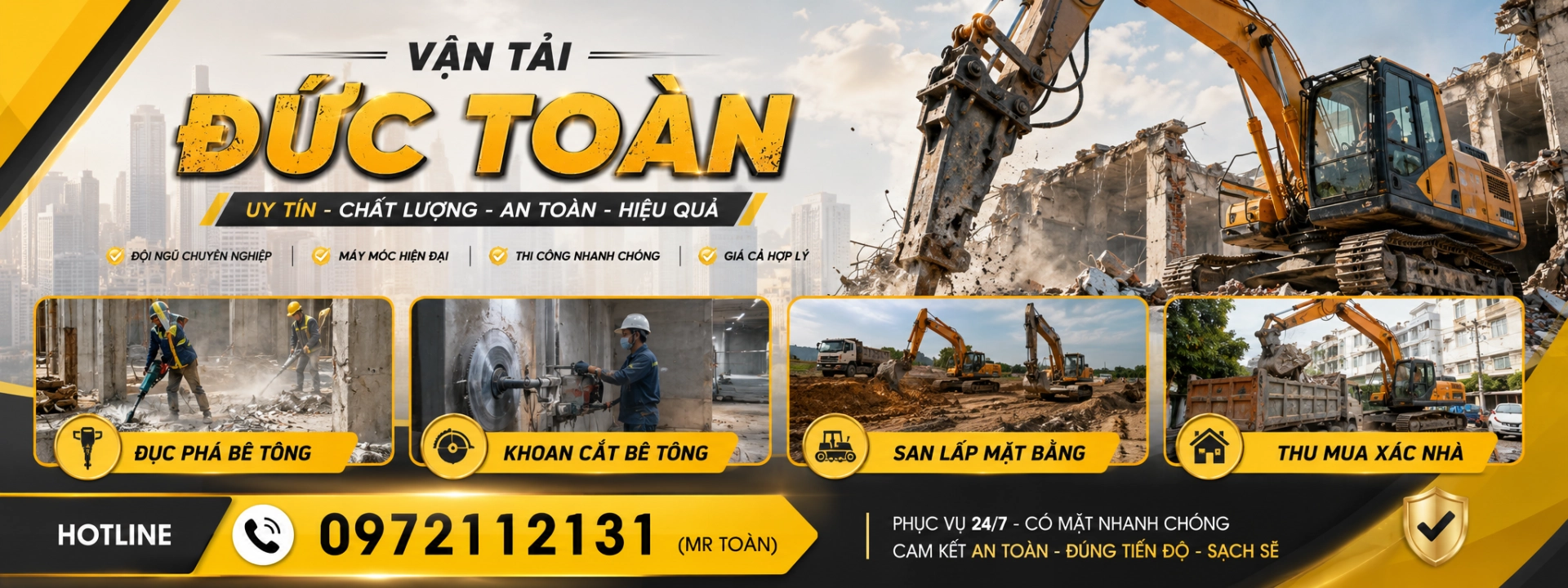 đào móng công trình Hóc Môn